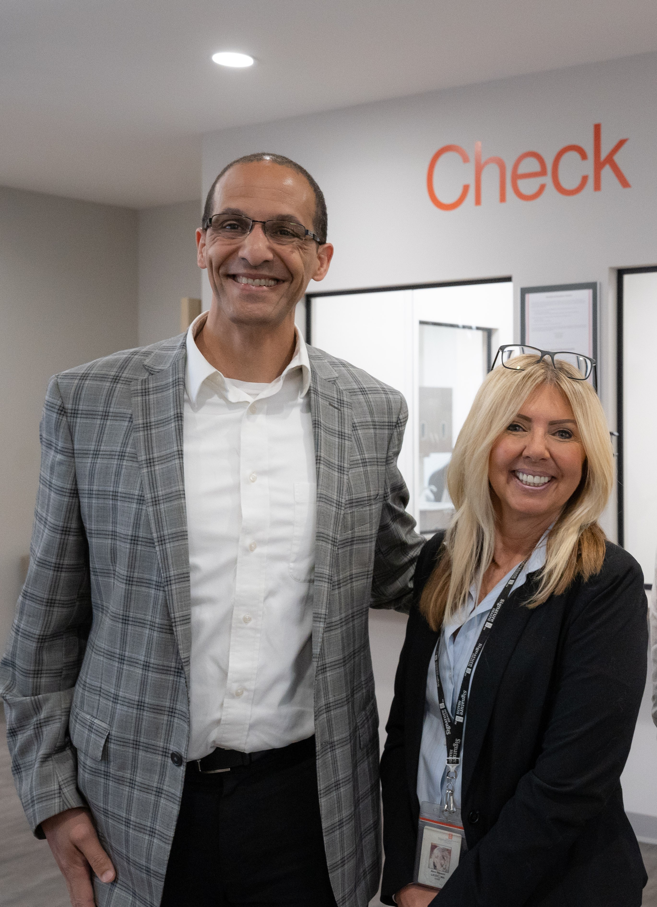 Jonathan Lee and Ann Mason at Painesville Signature Health