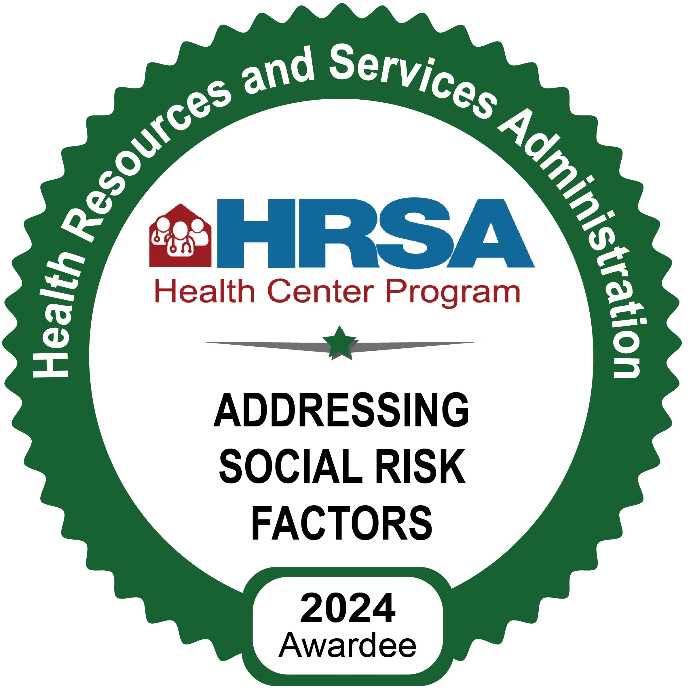 HRSA Social risk badge