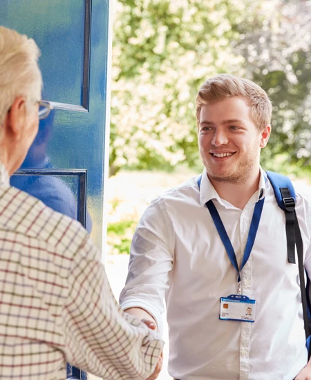 Case manager meeting with patient