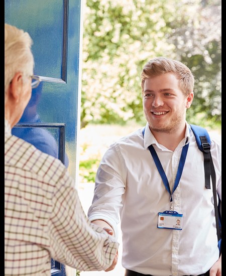 Case manager meeting with patient